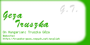 geza truszka business card